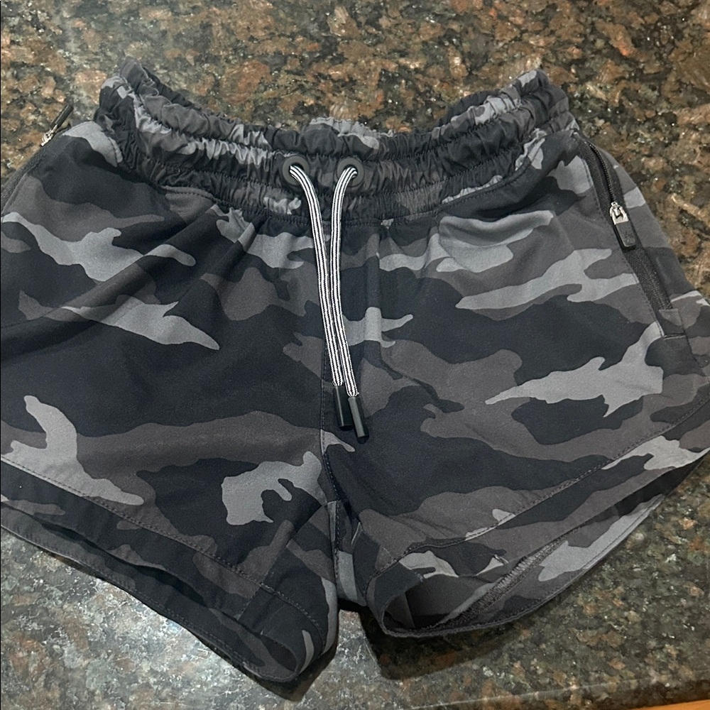 Athleta Gray Camouflage Shorts